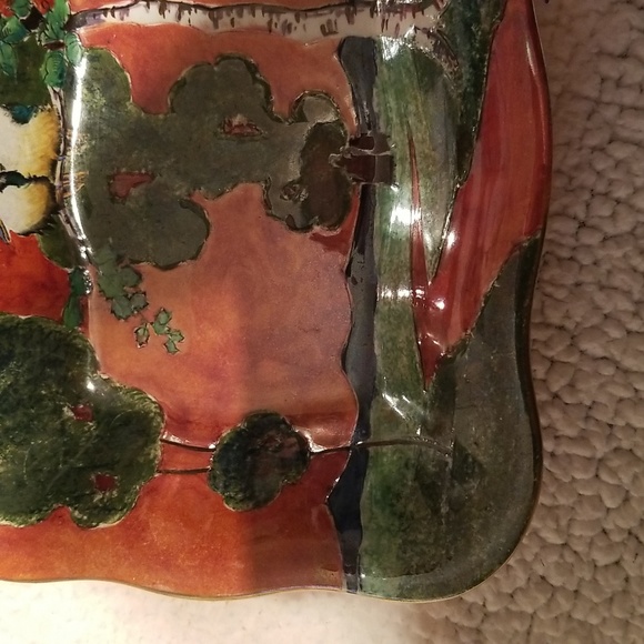 1930s Vintage Royal Winton Grimwades ByzantaWare Dish Arborine Kookaburras - Picture 7 of 17